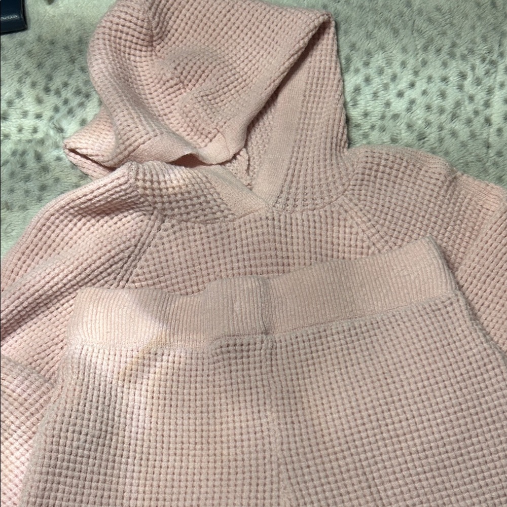 Celebrity Pink Waffle Knit Hoodie - Light Pink - Picture 3 of 3
